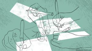 handwriting checks spending spac money
